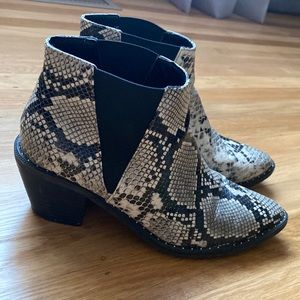 Snakeskin Booties